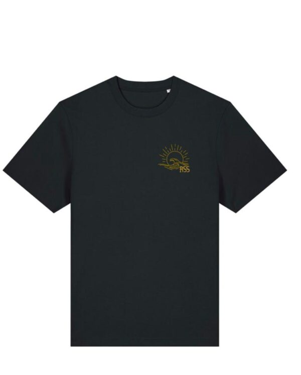 Black & Rolex Gold Organic Cotton Surf Tee - 10th Anniversary Tee - Image 2