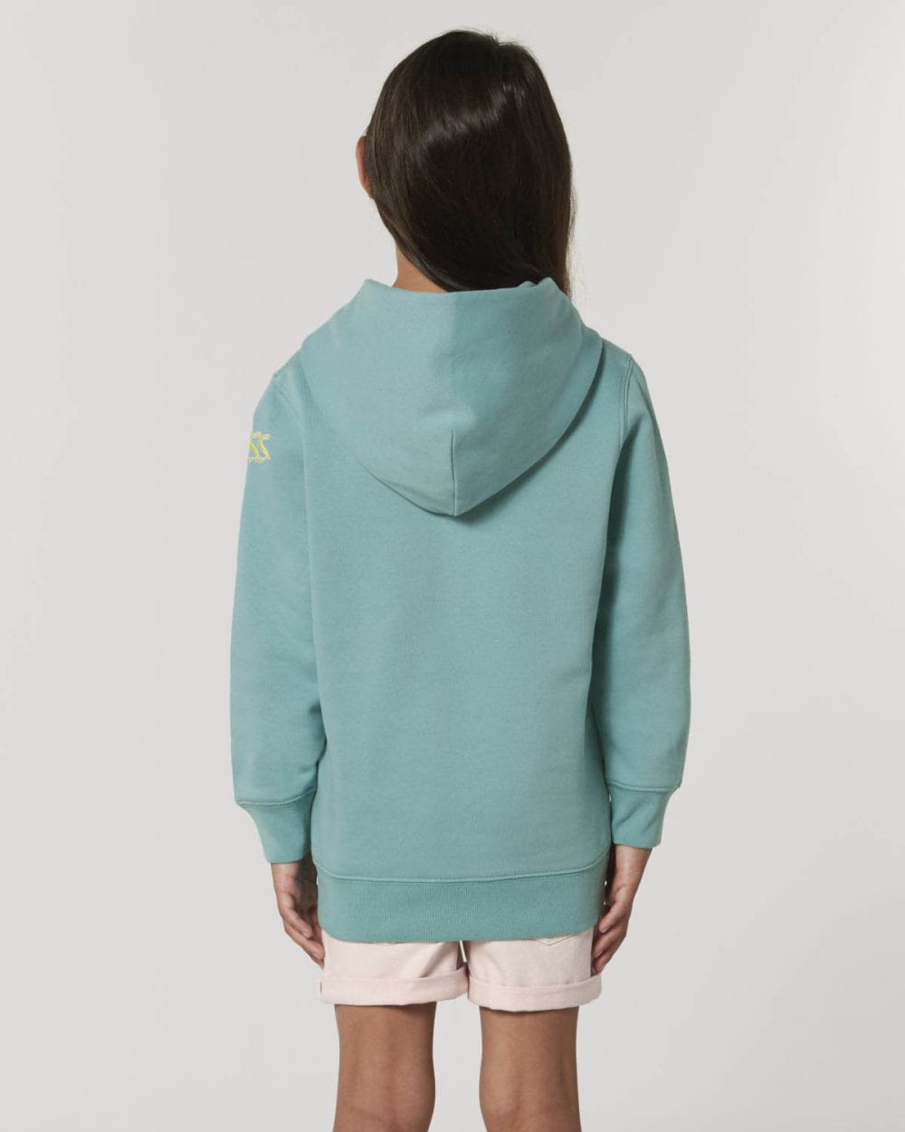 Kids ' Organic Cotton Hoodie Teal Rossnowlagh Surf School